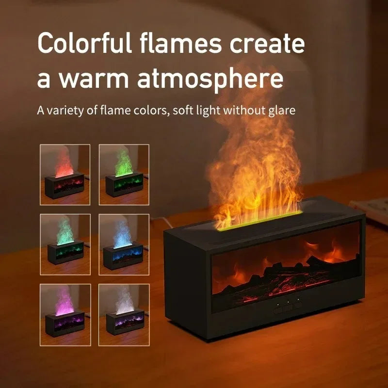 Flame Aromatherapy Humidifier with 3D Simulation