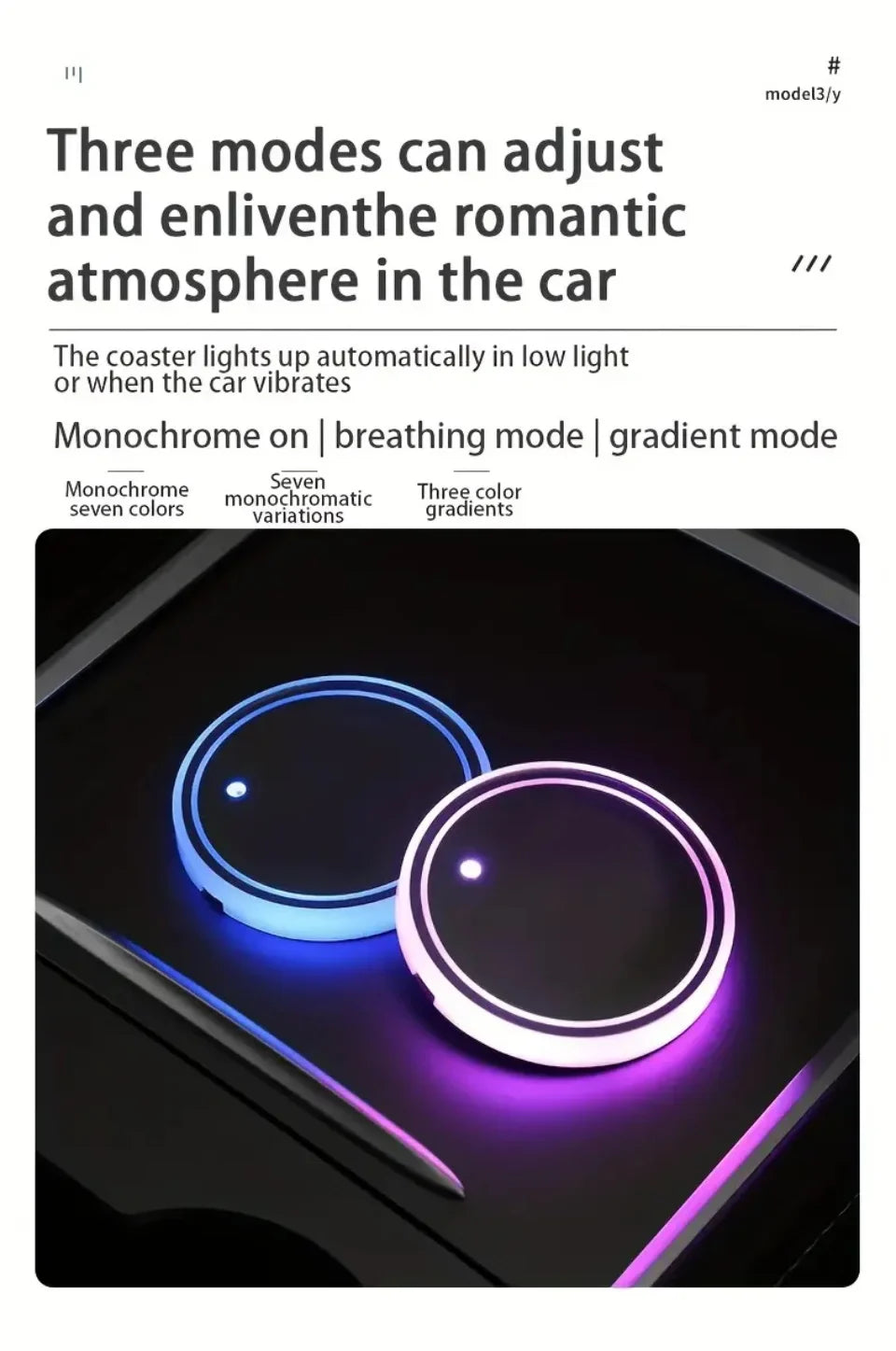 LED Car Coasters – Light & Style