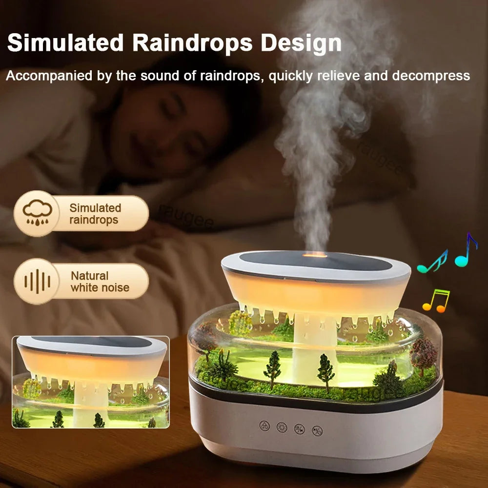 Colorful Light Humidifier with Essential Oil Diffuser and Relaxing Music