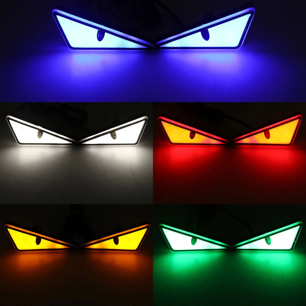 2 Pieces LED Devil Eye Lights – Universal Car/Motorcycle