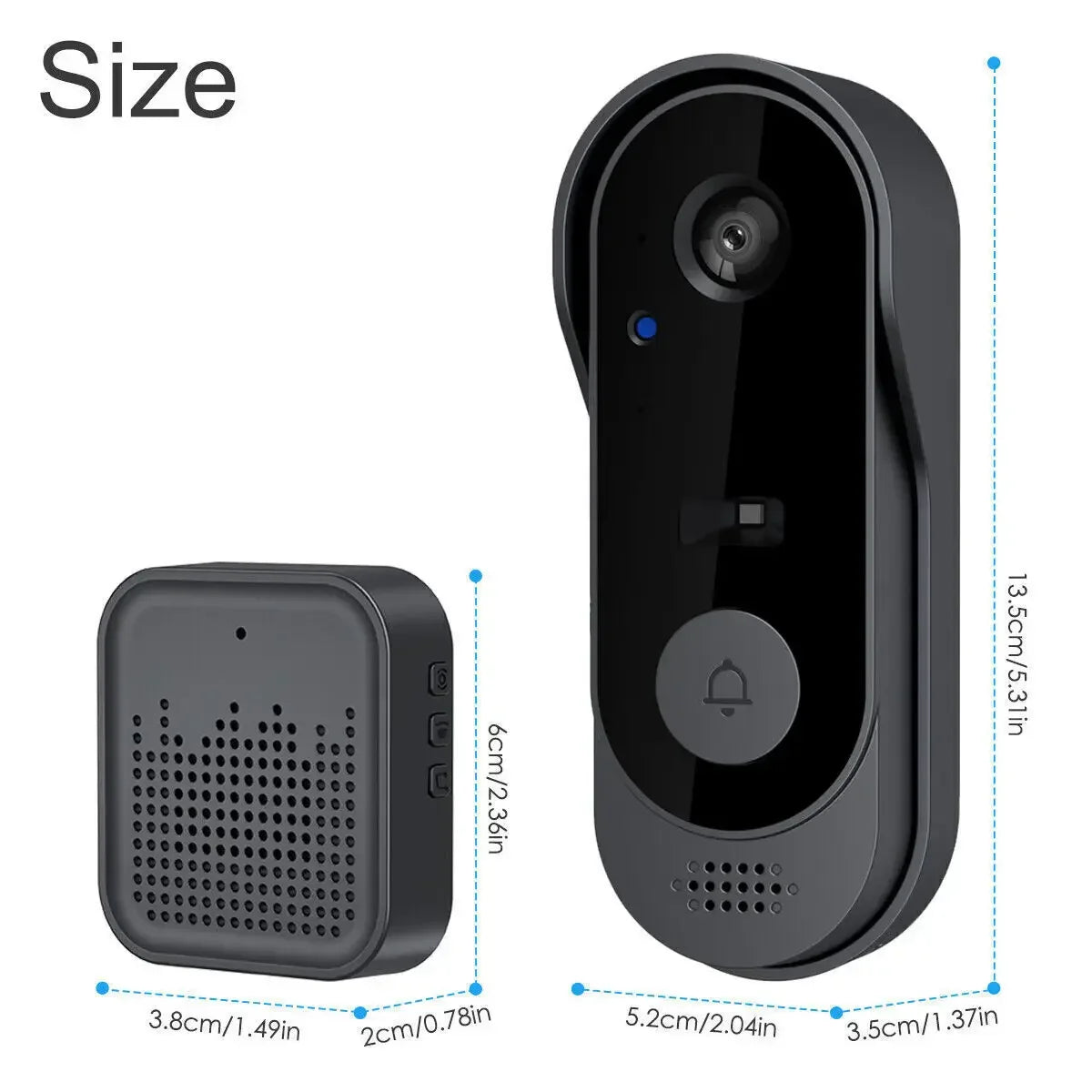 Smart Video Doorbell with HD Camera, WiFi & IR Night Vision
