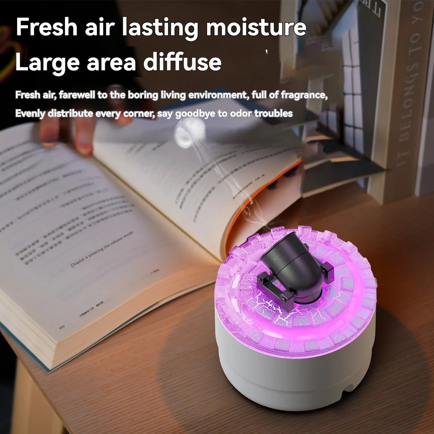 Creative Fort Aroma Diffuser with Colorful Smoke Ring Humidifier