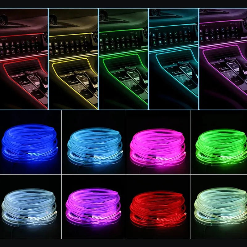 RGB Car Interior LED Strip Light – USB, APP Control