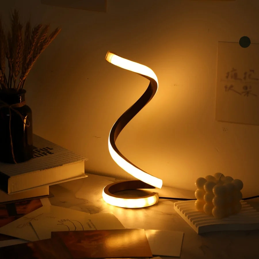 Modern Spiral LED Table Lamp