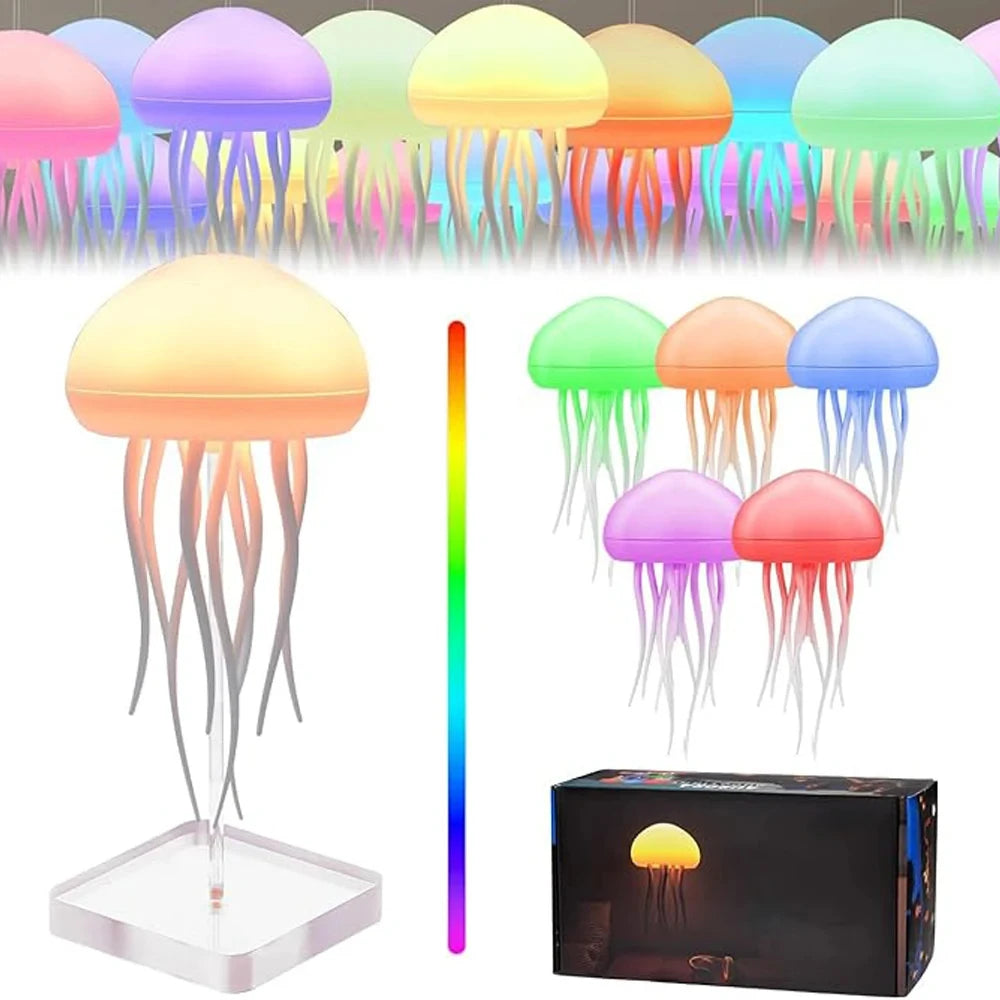 Portable Jellyfish Lamp with Soft Glow Effect