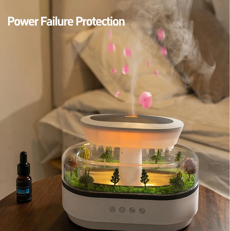 Colorful Light Humidifier with Essential Oil Diffuser and Relaxing Music