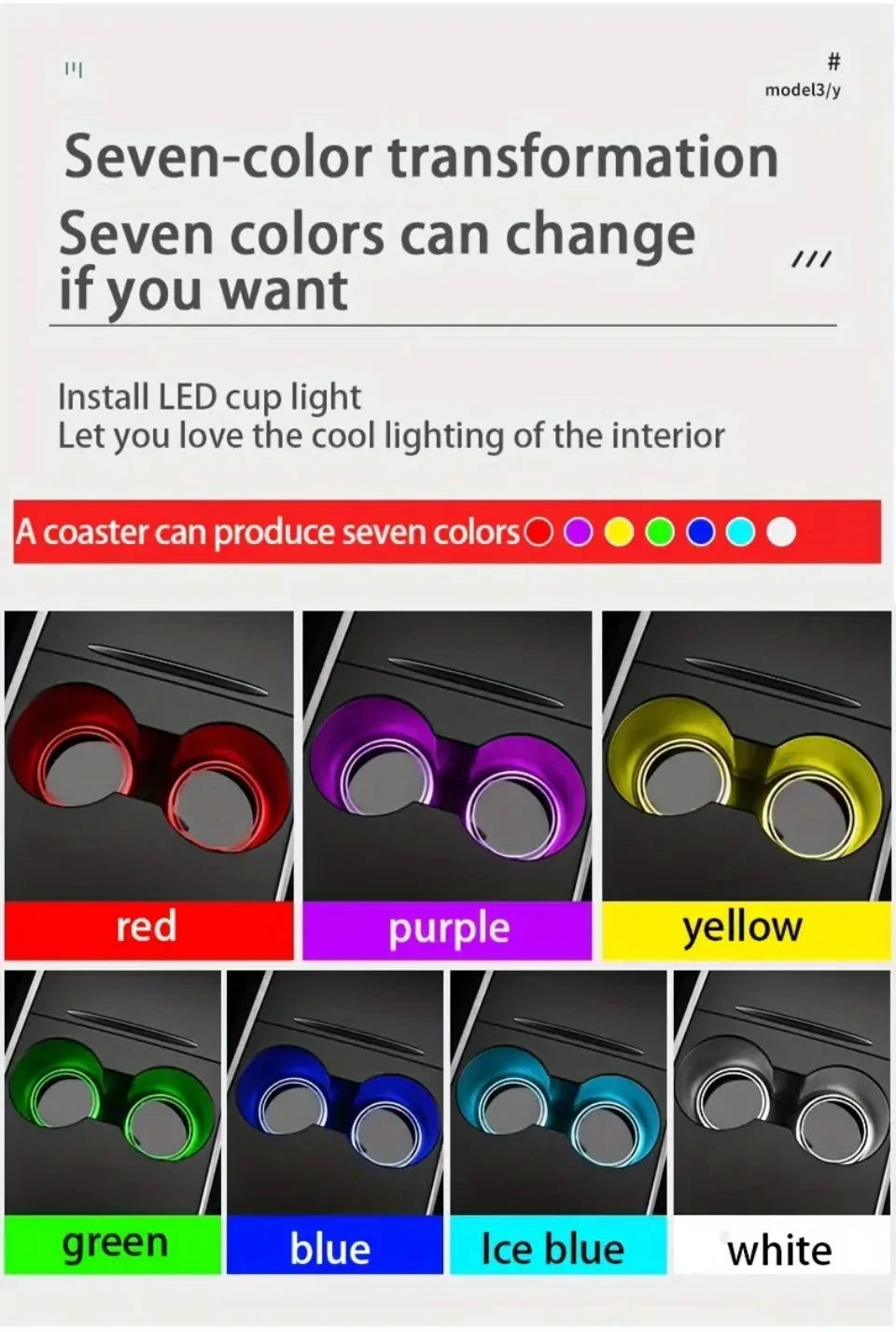 LED Car Coasters – Light & Style