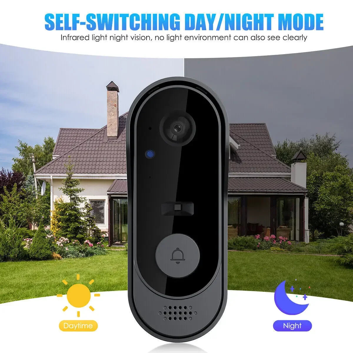 Smart Video Doorbell with HD Camera, WiFi & IR Night Vision