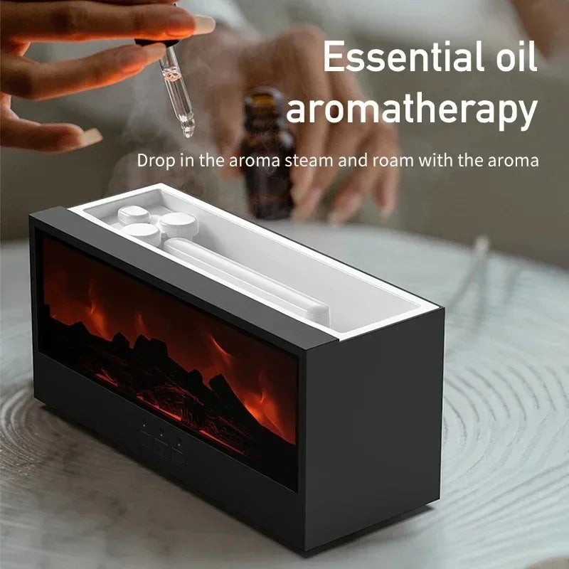 Flame Aromatherapy Humidifier with 3D Simulation
