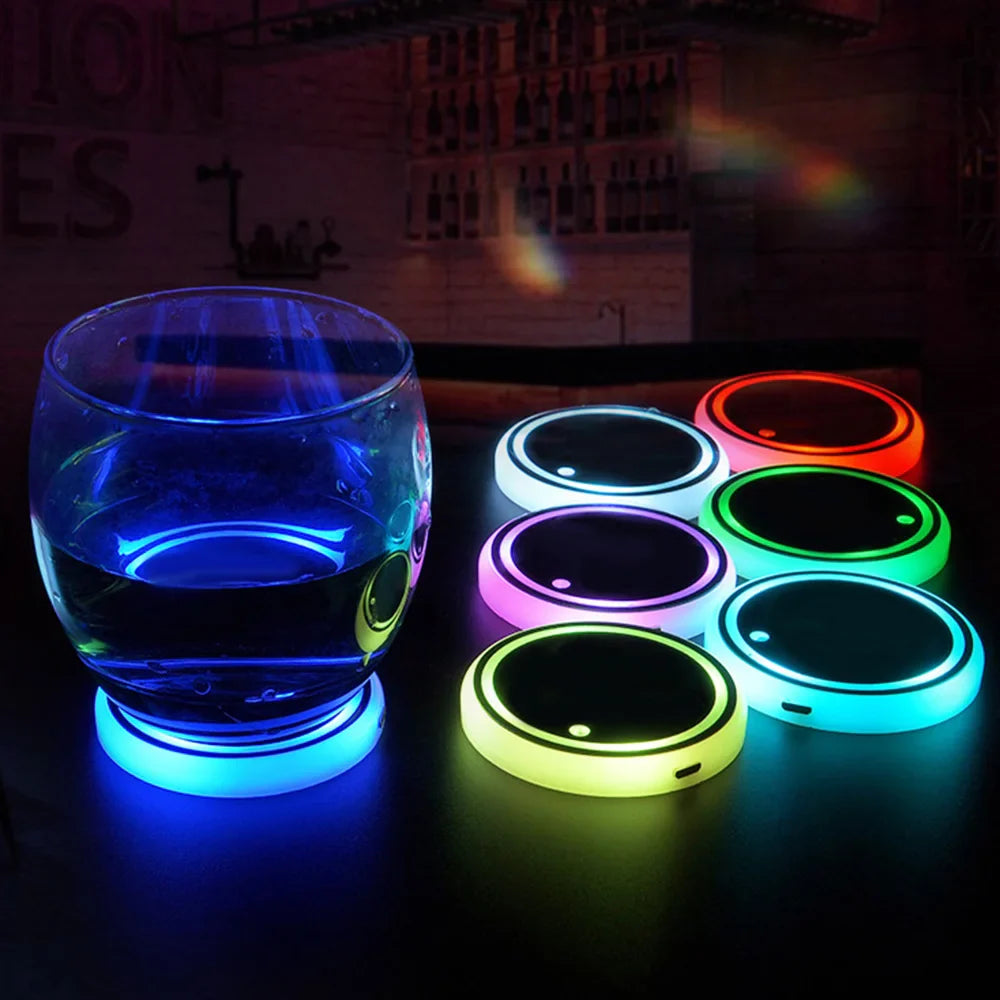 LED Car Coasters – Light & Style