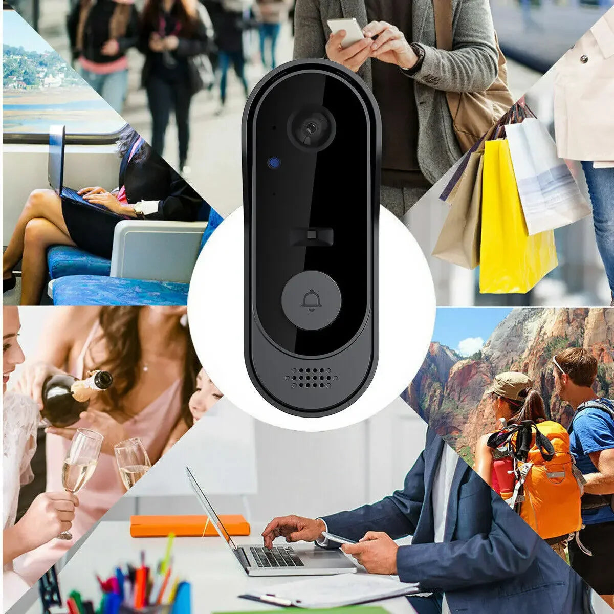 Smart Video Doorbell with HD Camera, WiFi & IR Night Vision