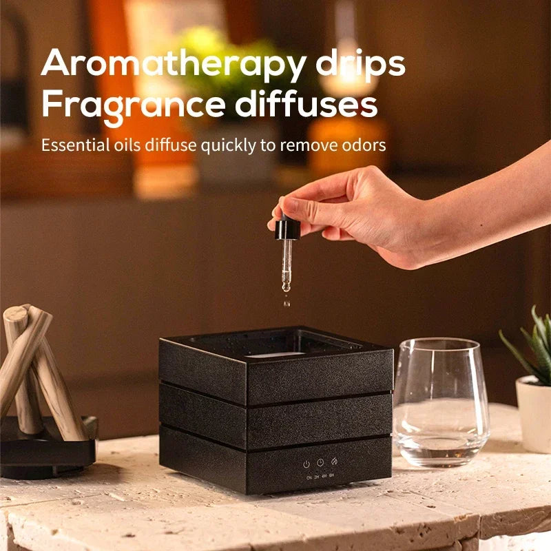 Remote Control Aroma Diffuser and Flame Humidifier with Colorful Atmosphere Light