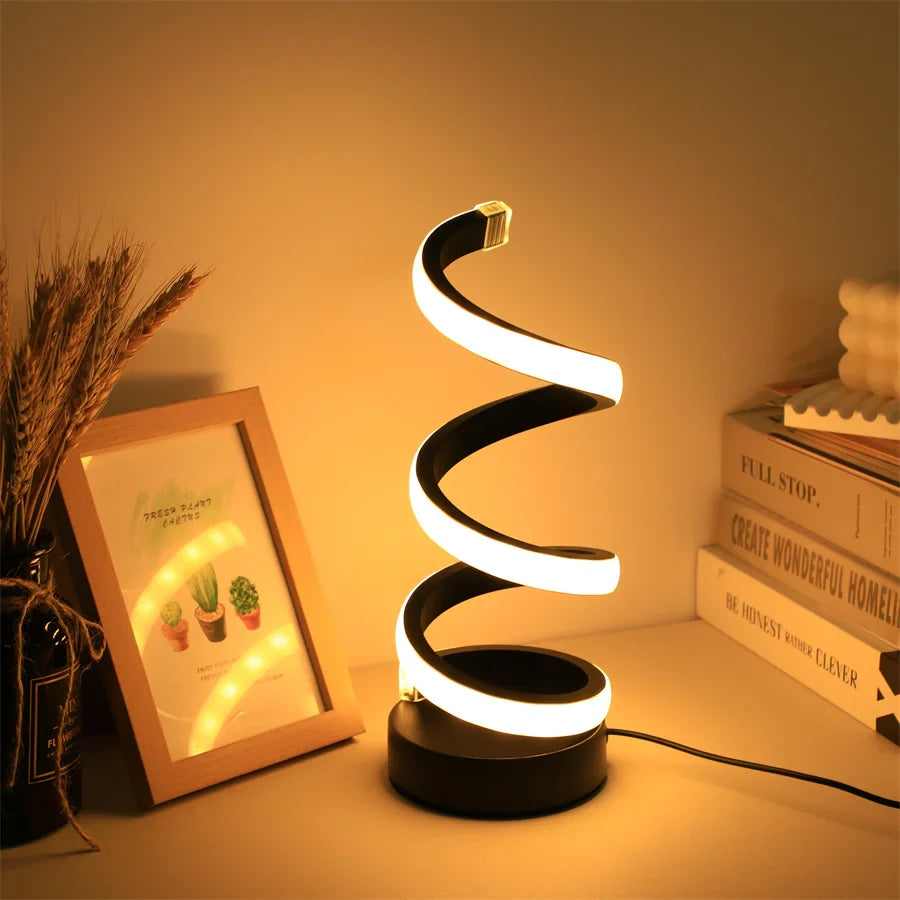 Modern Spiral LED Table Lamp