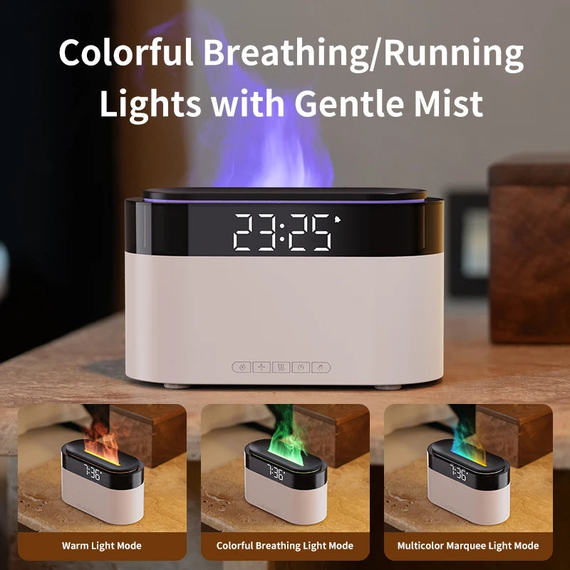 Home Desktop Humidifier with Alarm Clock Aroma Diffuser