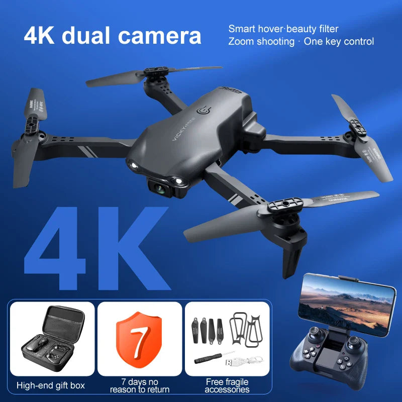 Foldable FPV Drone with 1080P + 4K Dual Camera