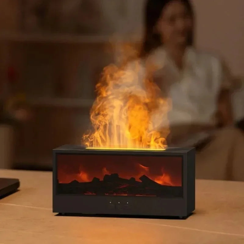 Flame Aromatherapy Humidifier with 3D Simulation