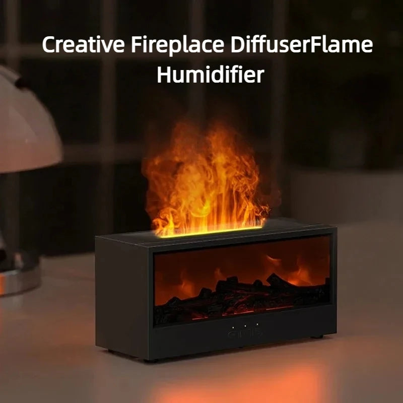 Flame Aromatherapy Humidifier with 3D Simulation