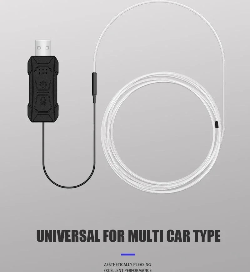 RGB Car Interior LED Strip Light – USB, APP Control