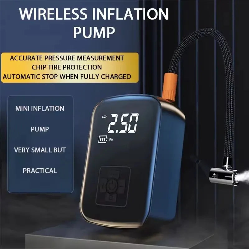 Smart Wireless Air Compressor – Fast Inflation On-the-Go