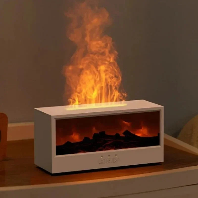 Flame Aromatherapy Humidifier with 3D Simulation