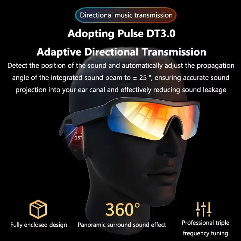 Smart Bluetooth Sport Audio Glasses with UV Protection