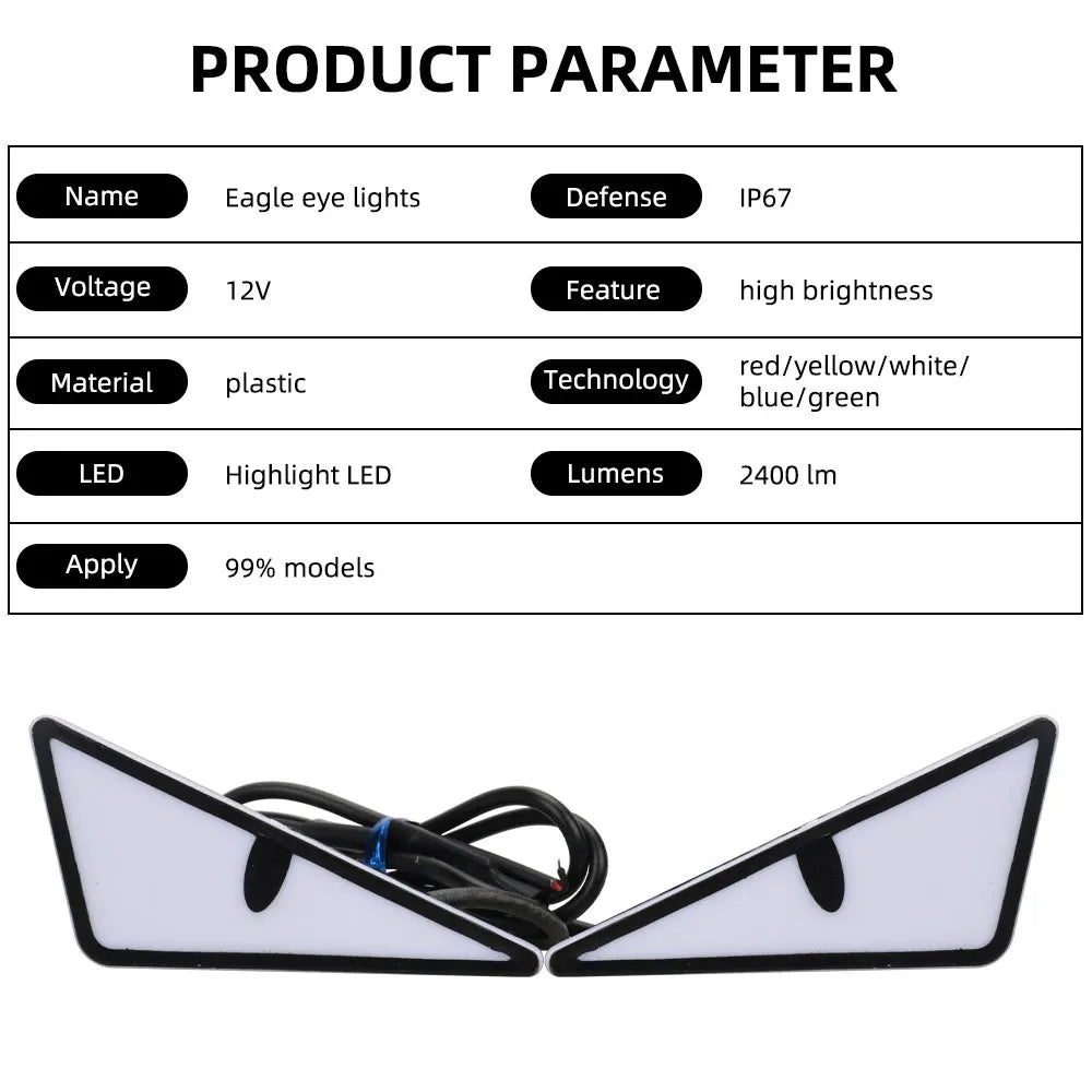 2 Pieces LED Devil Eye Lights – Universal Car/Motorcycle