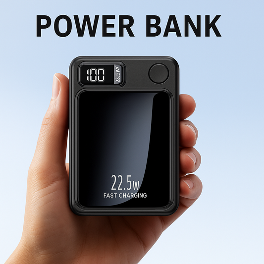Wireless Magnetic Power Bank 10000mAh – Fast Charge for iPhone 15/14/13/12 & Android