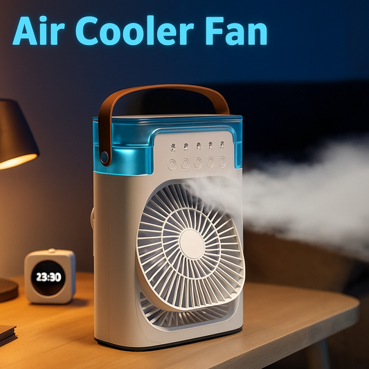 3-in-1 Mini USB Air Cooler – Humidifier, Fan & LED Light