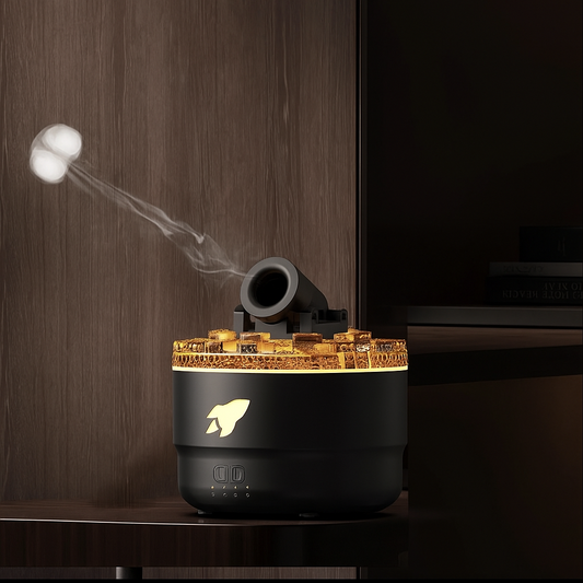 Creative Fort Aroma Diffuser with Colorful Smoke Ring Humidifier