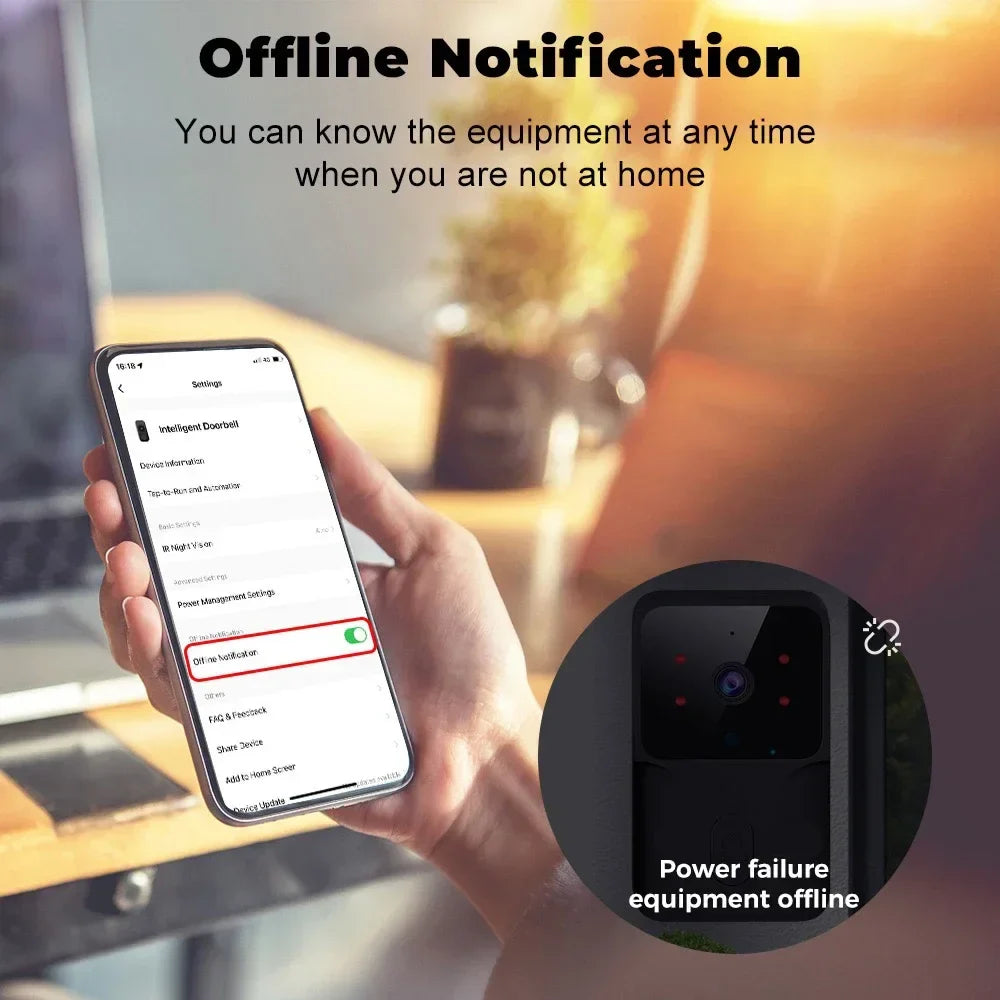 Smart WiFi Doorbell – Wireless, App Control, Multi-Power