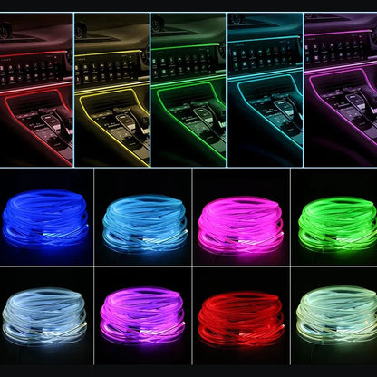 RGB Car Interior LED Strip Light – USB, APP Control