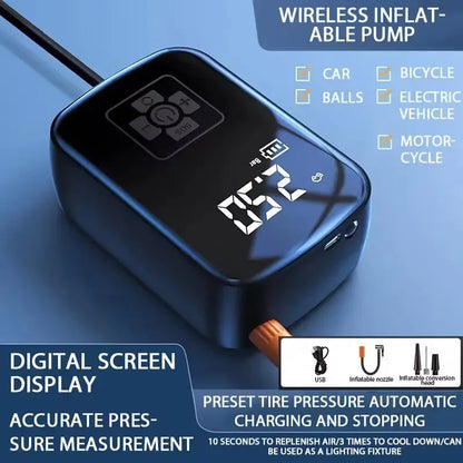 Smart Wireless Air Compressor – Fast Inflation On-the-Go