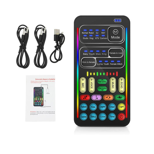 Live Sound Card with Multiple Audio Effects