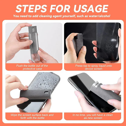 2 in 1 Microfiber Screen Cleaner Spray