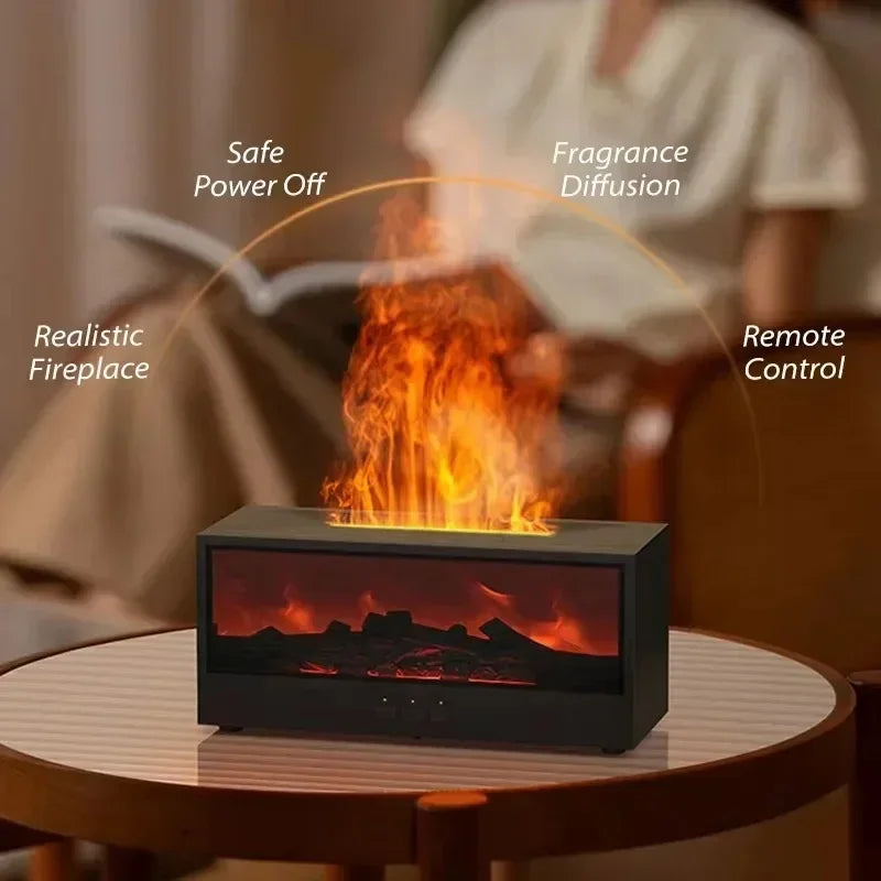 Flame Aromatherapy Humidifier with 3D Simulation