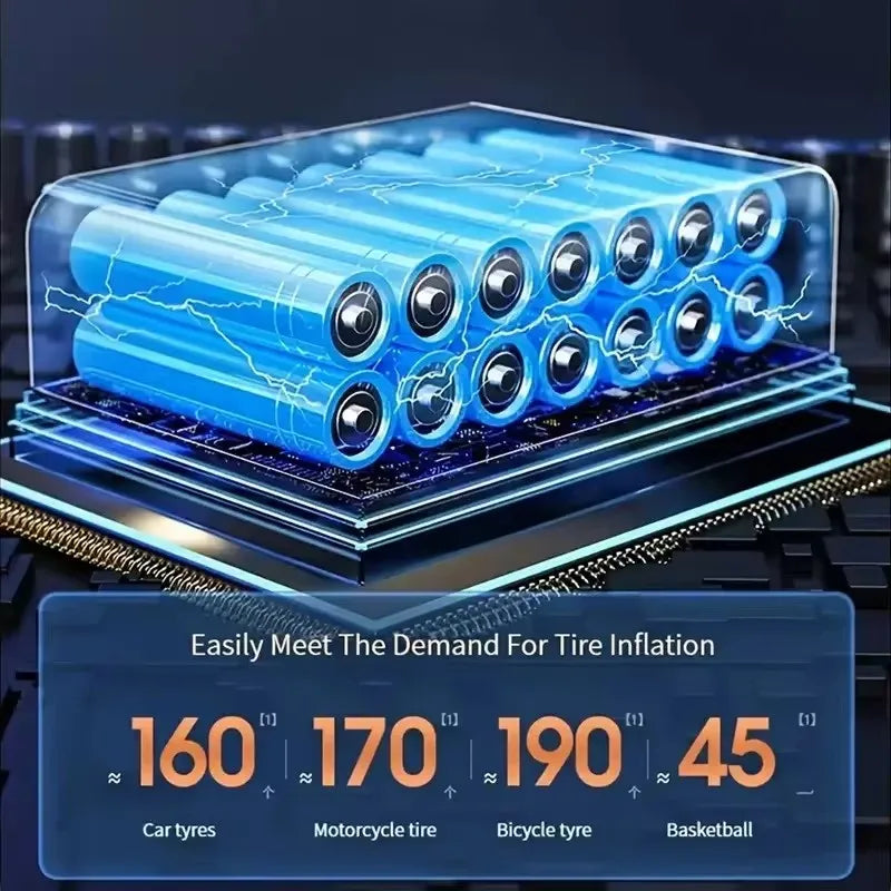 Smart Wireless Air Compressor – Fast Inflation On-the-Go