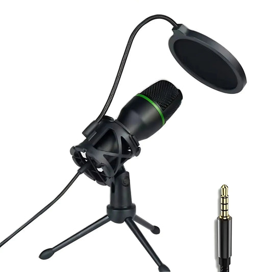 Streaming Mic Kit – Condenser, RGB Light, Tripod for Podcast & Content