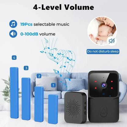 Smart WiFi Doorbell – Wireless, App Control, Multi-Power